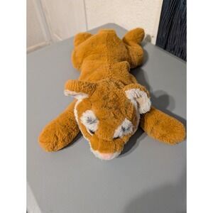 FAO Schwarz Tiger Plush Stuffed Animal Super Soft Cuddlee 17" Nose to Tail